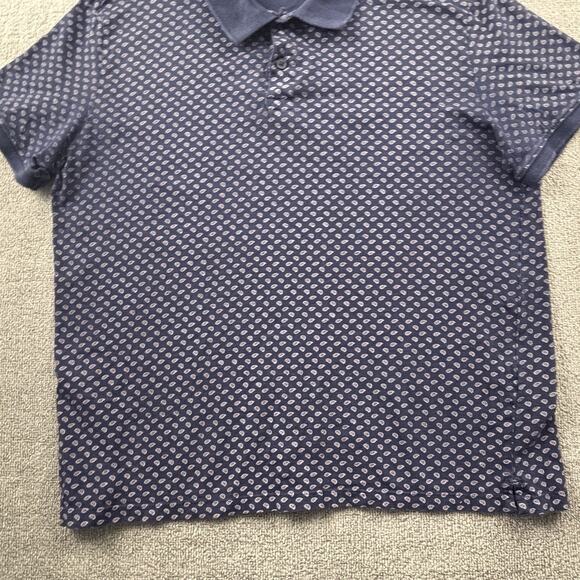 Cotton And Co Polo Shirt Adult Large Blue Short Sleeve Casual Preppy Men's - Picture 6 of 14
